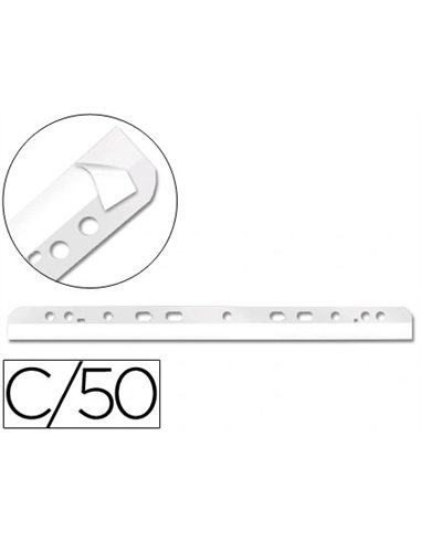 Bande perforée q-connect auto-adhésive a4 210x297mm a5 148x210mm 120 microns sachet 50 unités.