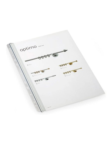 Bande perforée q-connect auto-adhésive a4 210x297mm a5 148x210mm 120 microns sachet 50 unités.