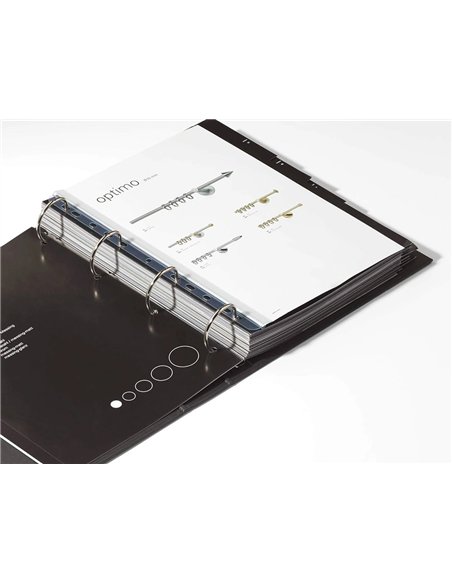 Bande perforée q-connect auto-adhésive a4 210x297mm a5 148x210mm 120 microns sachet 50 unités.