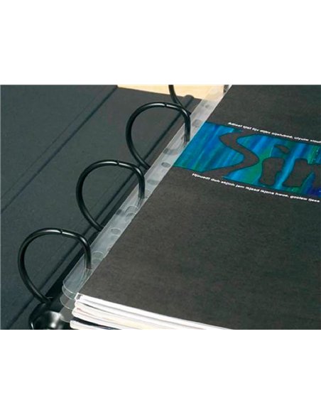 Bande perforée q-connect auto-adhésive a4 210x297mm a5 148x210mm 120 microns sachet 50 unités.