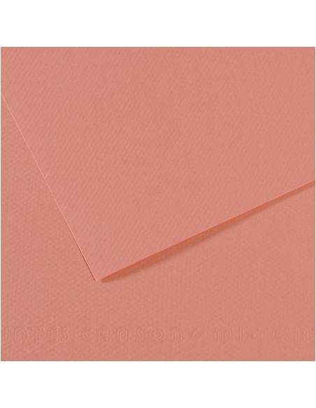 Papier dessin canson feuille mi-teintes n 352 grain gelatine haute teneur coton 160g 50x x65cm unicolore rose fonce