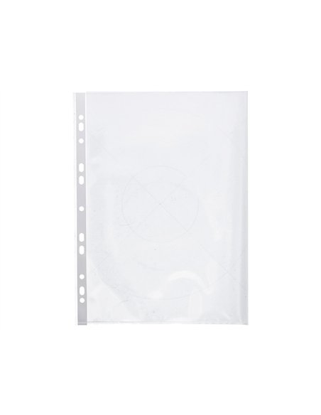 Pochette q-connect polypropylène lisse 8/100e perforée a3 plié ou a4 297x420mm sachet 10 unités.