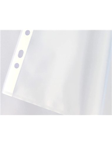 Pochette q-connect polypropylène lisse 8/100e perforée a3 plié ou a4 297x420mm sachet 10 unités.