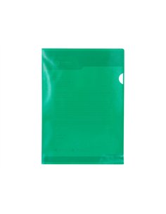 Pochette coin q-connect polypropylène grainé économique 12/100e coloris vert transparent boîte 100 unités. 2