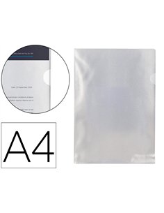 Pochette coin q-connect polypropylène grainé économique 12/100e incolore transparent sachet 10 unités.