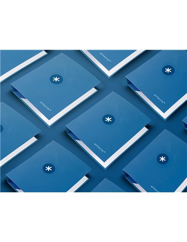 Classeur antartik 4 anneaux ronds 25mm a4 carton remborde coloris bleu marine.