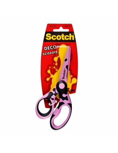 Ciseaux Scotch Deco pour enfants - Couleurs aléatoires - 16,5 cm - Couleurs aléatoires