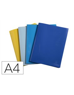 Protege-documents exacompta bee blue a4 pp 20 pochettes transparentes 40 vues coloris assortis.
