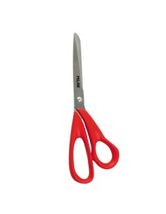 Ciseaux de bureau Milan avec lame en acier inoxydable - Manche en plastique rouge - Longueur 20 cm - Couleur rouge