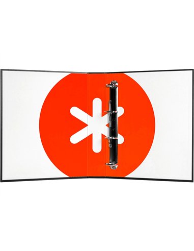 Classeur antartik 4 anneaux end 40mm a4+ carton rembordé coloris noir.