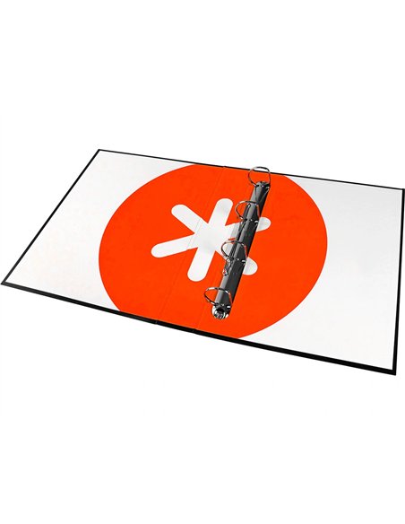 Classeur antartik 4 anneaux end 40mm a4+ carton rembordé coloris noir.