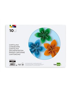 Bloc papier dessin liderpapel 240x315mm 180g/m2 10f 5 coloris neon + 5 coloris intenses assortis. 2