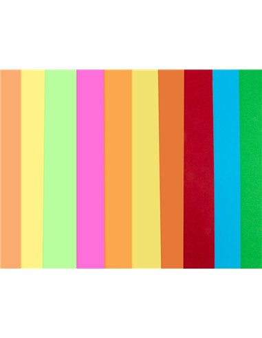 Bloc papier dessin liderpapel 240x315mm 180g/m2 10f 5 coloris neon + 5 coloris intenses assortis.