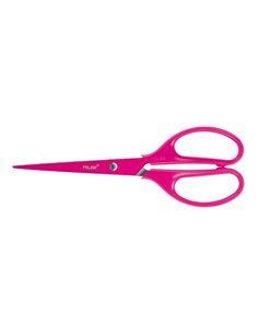 Ciseaux de bureau Milan Acid avec lame en acier inoxydable - Manche symétrique en plastique - Longueur 17 cm - Rose