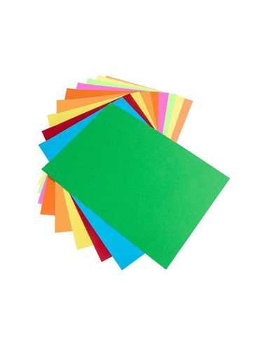 Bloc papier dessin liderpapel 240x315mm 180g/m2 10f 5 coloris neon + 5 coloris intenses assortis.