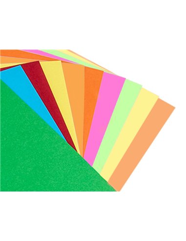 Bloc papier dessin liderpapel 240x315mm 180g/m2 10f 5 coloris neon + 5 coloris intenses assortis.