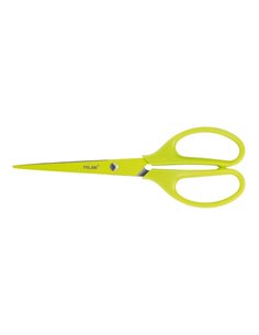 Ciseaux de bureau Milan Acid avec lame en acier inoxydable - Manche symétrique en plastique - Longueur 17 cm - Couleur jaune