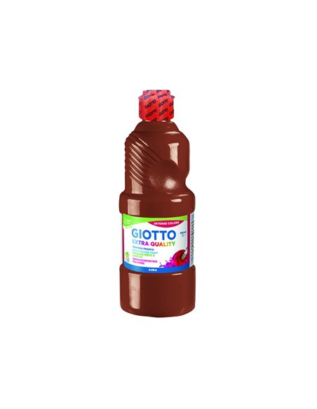 Gouache giotto flacon 500ml coloris marron.
