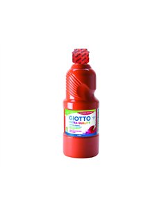 Gouache giotto flacon 500ml coloris rouge vif.