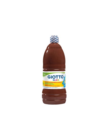 Gouache giotto elios flacon 1l coloris marron.