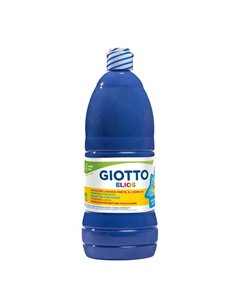 Gouache giotto elios flacon 1l coloris bleu outremer.