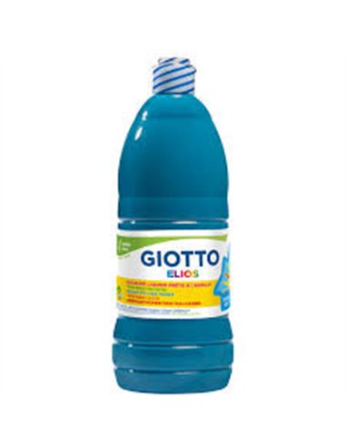 Gouache giotto elios flacon 1l coloris cyan.