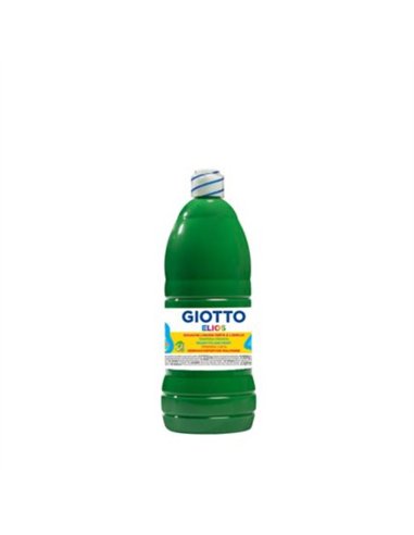 Gouache giotto elios flacon 1l coloris vert vif.
