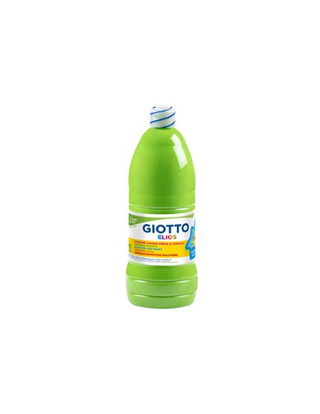 Gouache giotto elios flacon 1l coloris vert clair.