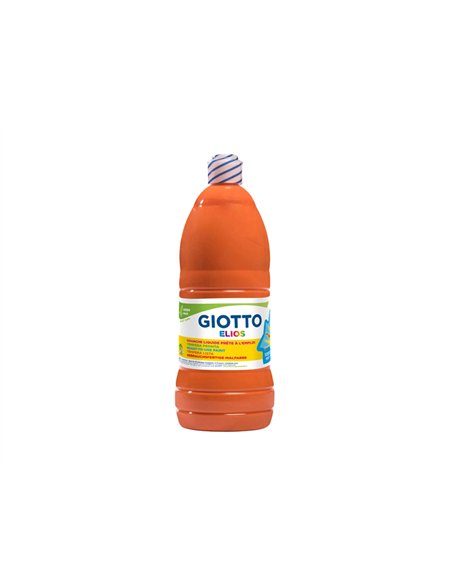 Gouache giotto elios flacon 1l coloris orange.