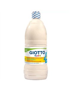 Gouache giotto elios flacon 1l coloris blanc.