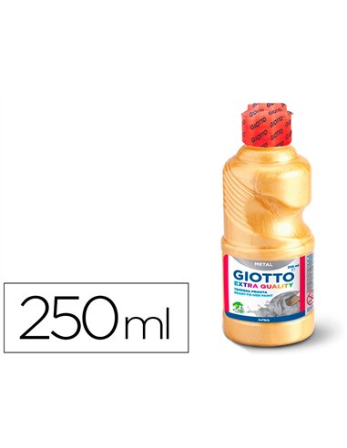 Gouache liquide giotto tous supports sechage rapide coloris argent metallise flacon 250ml.