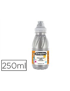 Encre à dessiner cléopâtre coloris argent flacon 250ml.