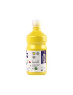 Gouache scolaire liderpapel liquide lavable fermeture sécurité brillante coloris jaune flacon 500ml. 2
