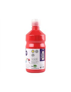 Gouache scolaire liderpapel liquide lavable fermeture sécurité brillante coloris rouge flacon 500ml. 2