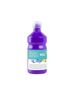 Gouache scolaire liderpapel liquide lavable fermeture sécurité brillante coloris violet flacon 500ml. 2