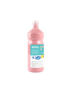 Gouache scolaire liderpapel liquide lavable fermeture sécurité brillante coloris rose flacon 1000ml. 2