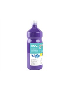 Gouache scolaire liderpapel liquide lavable fermeture sécurité brillante coloris violet flacon 1000ml. 2