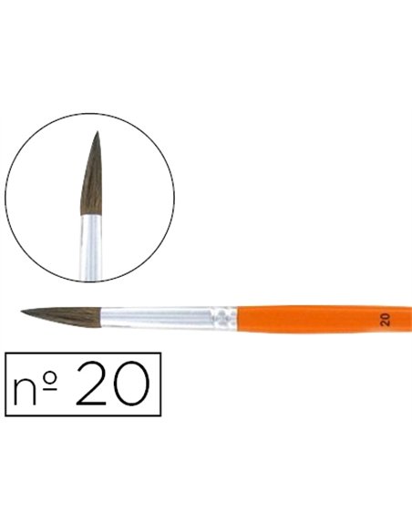 Pinceau cléopâtre nº20 poils de poney bois fsc vernis protecteur.