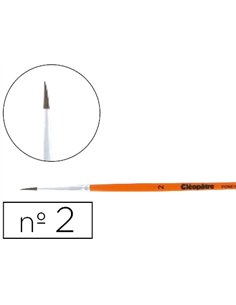 Pinceau cléopâtre nº2 poils de poney bois fsc vernis protecteur.