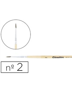 Pinceau cléopâtre nº2 petit gris mélangé bois fsc vernis protecteur.