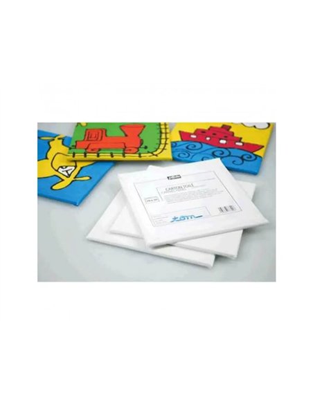 Lot de cartons toiles epais 3 mm livre sans chevalet 10x10 cm 3 unites.