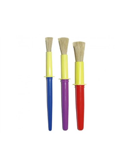 Brosses 3 tailles diametres assortis 16.5 17.5 18.5 cm.