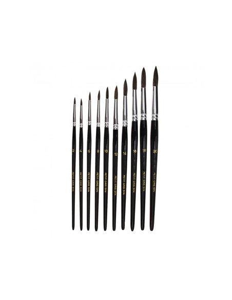 Pinceaux aquarelle n02 ronds ideal pour contours ou details aquarelle ou encre lot de 10 unites.