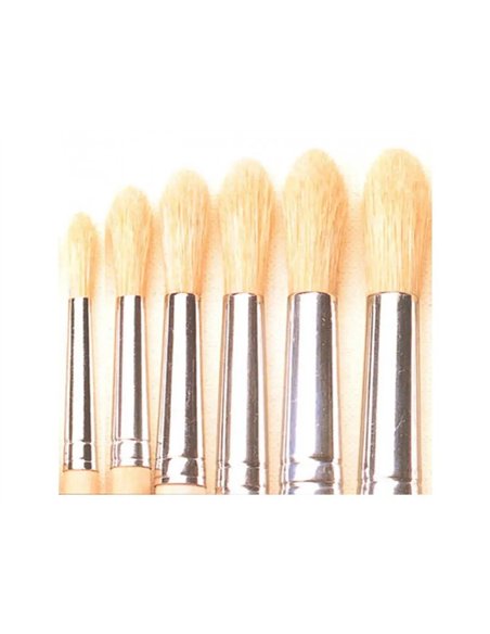 Brosse ronde o'color poils soie blanche n 10 utilisation scolaire lot 10 unites.