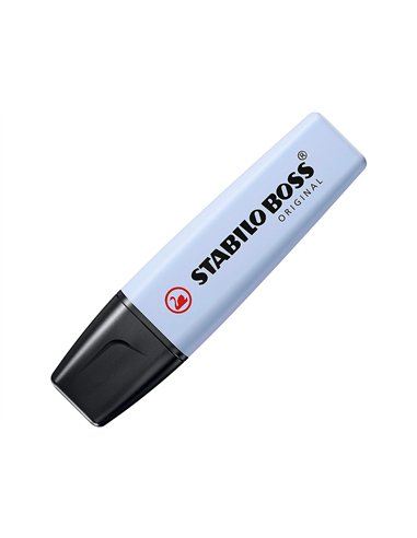 Surligneur stabilo boss original pastel encre base eau pointe biseautee largeur trace 2/5mm pochette 8 unites.