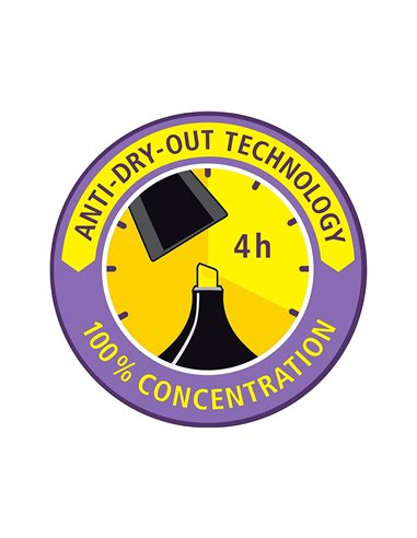 Surligneur stabilo boss tracé 2/5mm pointe biseautée encre universelle base eau résistante lumière pochette 4 unités.