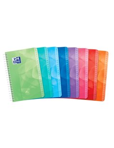 Index alphabétique spirale Oxford Lagoon 50 feuilles, grille 5x5 - Format 11x17 cm - Couverture plastique résistante - Organisez