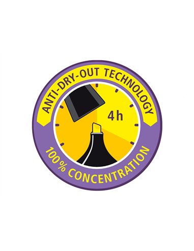 Surligneur stabilo boss tracé 2/5mm pointe biseautée encre universelle base eau résistante lumière coloris jaune.