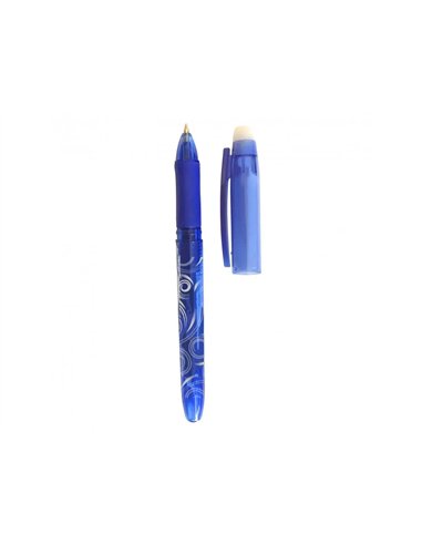 Roller encre thermosensible ulmann effacable economique pointe 0,7mm avec gomme encre bleue.