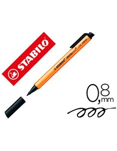 Stylo-feutre stabilo greenpoint plastique recyclé écriture large 0.8mm pointe robuste clip coloris noir.